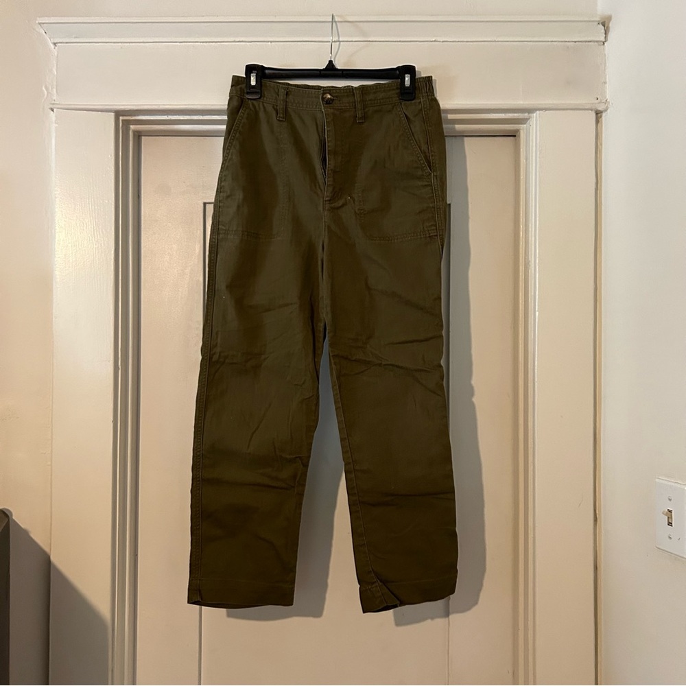 Madewell Green Pull On Trousers